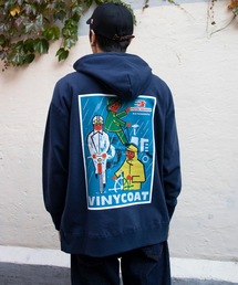 <Le Pigeon Voyageur>裏毛スウェット バックプリント アドバダイジングプルオーバーフーディ