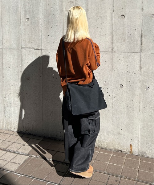 sedacle（セダクル）の「フリーススタンドネックトラックジャケット（スウェット・メンズ・カーキ/アイボリー/オレンジ・MEDIUM/LARGE）」の16枚目の写真