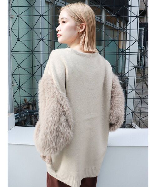 MURUA(ムルーア)の「オーバーボリュームニットカーデ(カーディガン/ボレロ・レディース・ベージュ・FREE)」の18枚目の写真