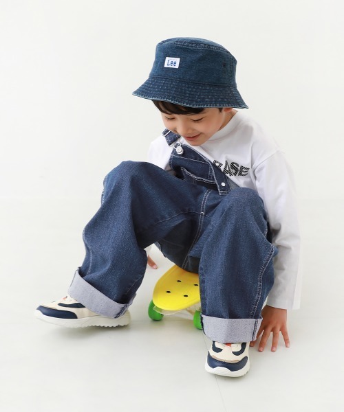 devirock（デビロック）の「楽デニム サロペット（サロペット/オーバーオール・キッズ・ネイビー/サックスブルー・100cm/110cm/120cm/130cm/140cm/150cm/160cm）」の3枚目の写真