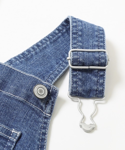 devirock（デビロック）の「楽デニム サロペット（サロペット/オーバーオール・キッズ・ネイビー/サックスブルー・100cm/110cm/120cm/130cm/140cm/150cm/160cm）」の9枚目の写真