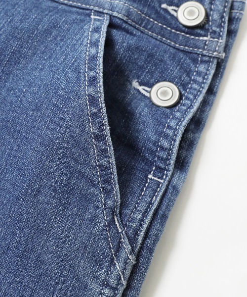 devirock（デビロック）の「楽デニム サロペット（サロペット/オーバーオール・キッズ・ネイビー/サックスブルー・100cm/110cm/120cm/130cm/140cm/150cm/160cm）」の10枚目の写真