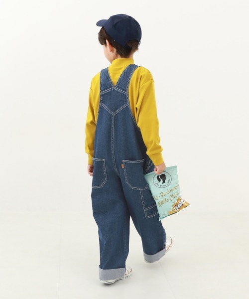 devirock（デビロック）の「楽デニム サロペット（サロペット/オーバーオール・キッズ・ネイビー/サックスブルー・100cm/110cm/120cm/130cm/140cm/150cm/160cm）」の16枚目の写真