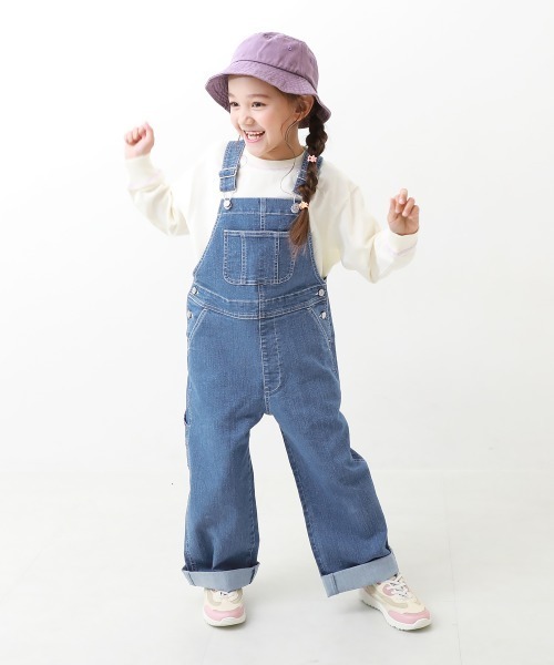 devirock（デビロック）の「楽デニム サロペット（サロペット/オーバーオール・キッズ・ネイビー/サックスブルー・100cm/110cm/120cm/130cm/140cm/150cm/160cm）」の19枚目の写真