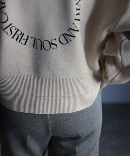 BONJOUR SAGAN バックロゴニットプルオーバー　navy Bonjour Sagan バックロゴニットプルオーバー navy