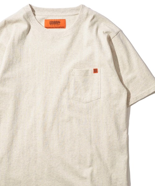 UNIVERSAL OVERALL（ユニバーサルオーバーオール）の「【UNIVERSAL OVERALL】 POCKET T-SHIRTS / ポケット半袖Tシャツ（Tシャツ/カットソー・メンズ・グレー/ブラック/ネイビー/ホワイト/グリーン/オートミール・SMALL/MEDIUM/LARGE/X-LARGE）」の5枚目の写真