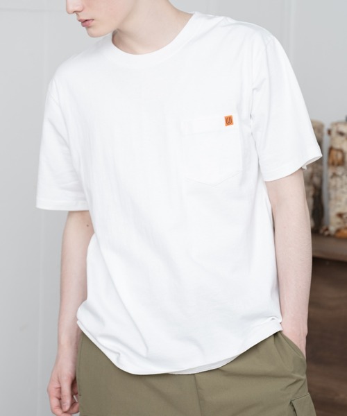 UNIVERSAL OVERALL（ユニバーサルオーバーオール）の「【UNIVERSAL OVERALL】 POCKET T-SHIRTS / ポケット半袖Tシャツ（Tシャツ/カットソー・メンズ・グレー/ブラック/ネイビー/ホワイト/グリーン/オートミール・SMALL/MEDIUM/LARGE/X-LARGE）」の8枚目の写真