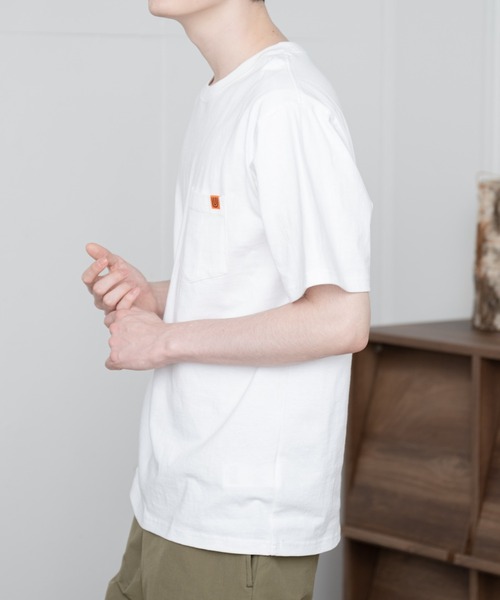 UNIVERSAL OVERALL（ユニバーサルオーバーオール）の「【UNIVERSAL OVERALL】 POCKET T-SHIRTS / ポケット半袖Tシャツ（Tシャツ/カットソー・メンズ・グレー/ブラック/ネイビー/ホワイト/グリーン/オートミール・SMALL/MEDIUM/LARGE/X-LARGE）」の9枚目の写真