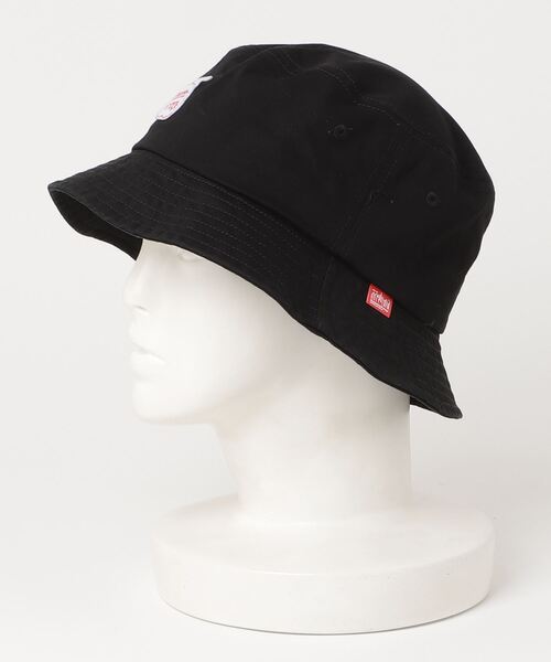 Manhattan Portage（マンハッタンポーテージ）の「Manhattan Portage/マンハッタンポーテージ ハット WAPPEN BUCKET HAT NYC MP190（ハット・メンズ・ベージュ系その他/グリーン系その他/ブラック×レッド・FREE）」の5枚目の写真
