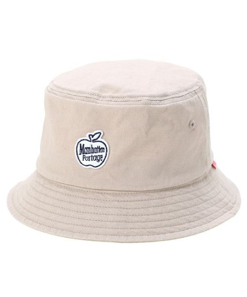 Manhattan Portage（マンハッタンポーテージ）の「Manhattan Portage/マンハッタンポーテージ ハット WAPPEN BUCKET HAT NYC MP190（ハット・メンズ・ベージュ系その他/グリーン系その他/ブラック×レッド・FREE）」の3枚目の写真