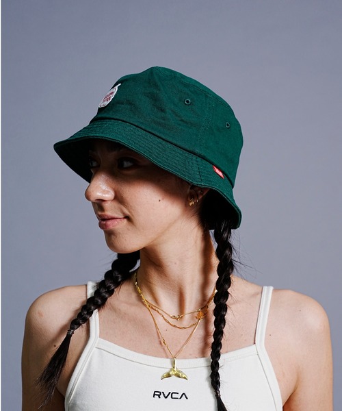 Manhattan Portage（マンハッタンポーテージ）の「Manhattan Portage/マンハッタンポーテージ ハット WAPPEN BUCKET HAT NYC MP190（ハット・メンズ・ベージュ系その他/グリーン系その他/ブラック×レッド・FREE）」の18枚目の写真