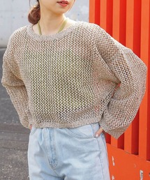 tiptop | MIXテープヤーンメッシュプルオーバー(ニット/セーター)