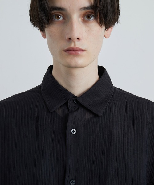 JUNRED(ジュンレッド)の「シャドーストライプシアーロングスリーブルーズシャツ(シャツ/ブラウス・メンズ・ブラック/ブルー系その他4/ホワイト・S/M/L)」の20枚目の写真