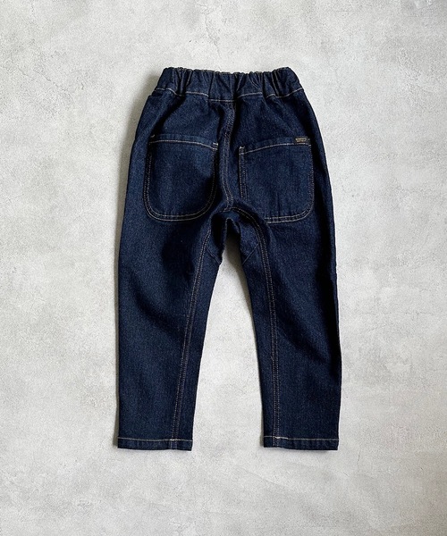 BIG FIELD（ビッグフィールド）の「デニムエッグパンツ(80～150cm)（デニムパンツ・キッズ・ネイビー/ブルー・100/110/120/150/80/90/130/140/95）」の4枚目の写真
