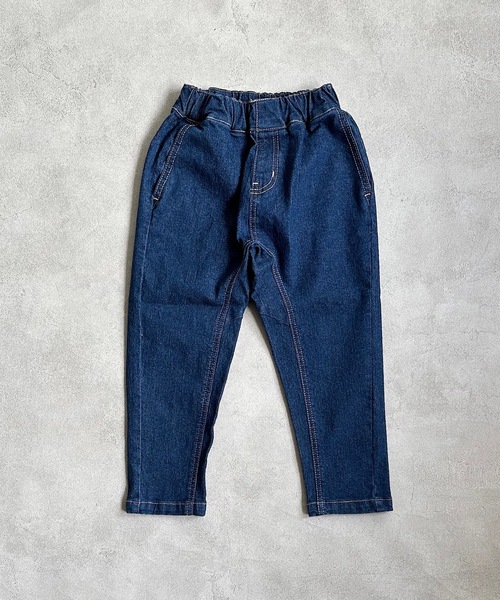 BIG FIELD（ビッグフィールド）の「デニムエッグパンツ(80～150cm)（デニムパンツ・キッズ・ネイビー/ブルー・100/110/120/150/80/90/130/140/95）」の5枚目の写真