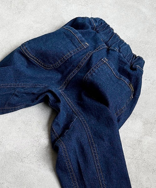 BIG FIELD（ビッグフィールド）の「デニムエッグパンツ(80～150cm)（デニムパンツ・キッズ・ネイビー/ブルー・100/110/120/150/80/90/130/140/95）」の7枚目の写真