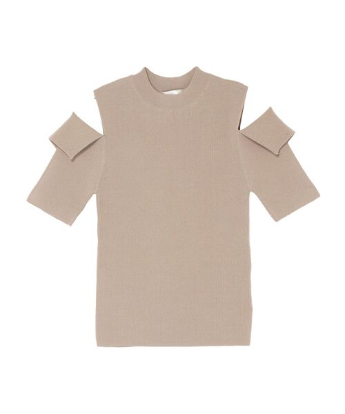 LAGUNAMOON（ラグナムーン）の「オリカエシスリーブニットプルオーバー（ニット/セーター・レディース・ホワイト/ブラック/グリーン系その他/ベージュ・FREE）」の3枚目の写真