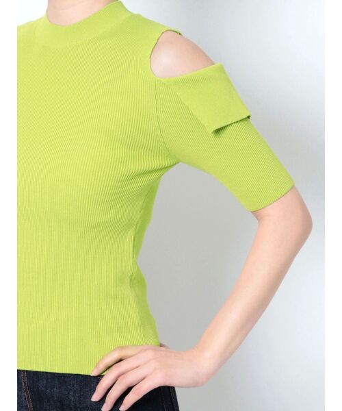 LAGUNAMOON（ラグナムーン）の「オリカエシスリーブニットプルオーバー（ニット/セーター・レディース・ホワイト/ブラック/グリーン系その他/ベージュ・FREE）」の9枚目の写真