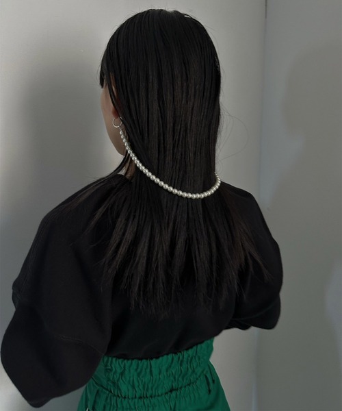 Ameri（アメリ）の「2WAY PEARL DRIP PIERCE（ピアス（両耳用）・レディース・ホワイト・FREE）」の2枚目の写真