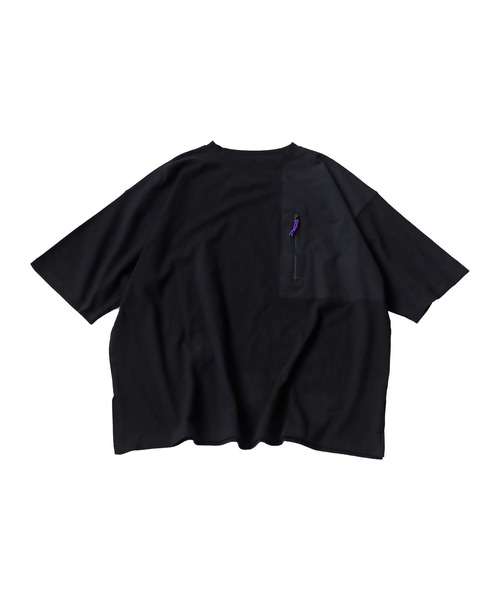 antiqua(アンティカ)の「異素材MIXポケット付きカットソー(Tシャツ/カットソー・メンズ・ブラック/ホワイト/スミクロ・FREE)」の16枚目の写真
