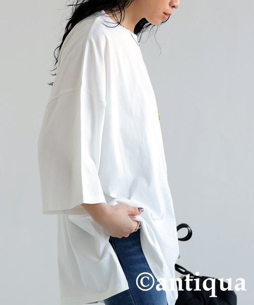 antiqua(アンティカ)の「異素材MIXポケット付きカットソー(Tシャツ/カットソー・メンズ・ブラック/ホワイト/スミクロ・FREE)」の11枚目の写真