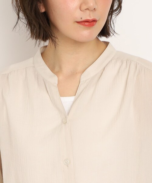 SHOO・LA・RUE（シューラルー）の「◆綿シフォン 前開きブラウス（シャツ/ブラウス・レディース・ピンク系/グリーン/ブラック/ナチュラル・04/03/02）」の13枚目の写真