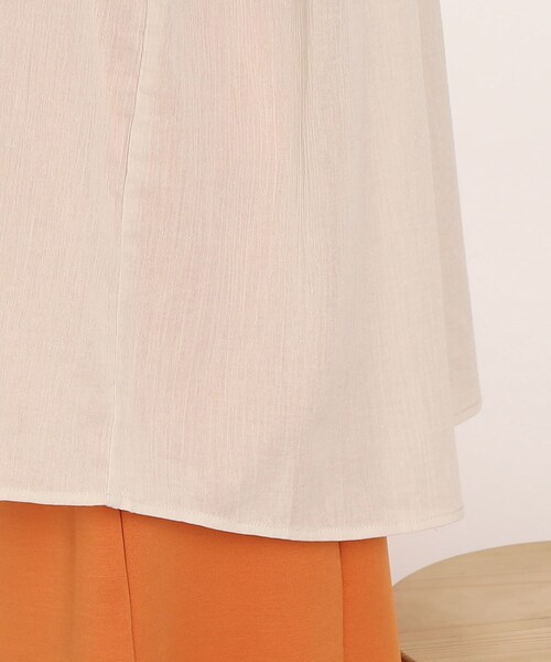 SHOO・LA・RUE（シューラルー）の「◆綿シフォン 前開きブラウス（シャツ/ブラウス・レディース・ピンク系/グリーン/ブラック/ナチュラル・04/03/02）」の9枚目の写真