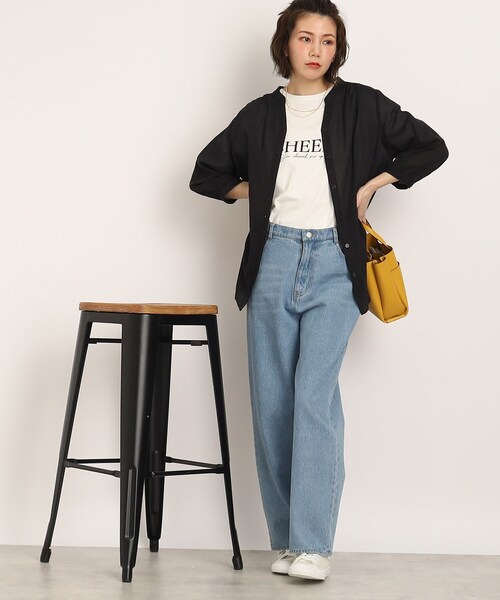 SHOO・LA・RUE（シューラルー）の「◆綿シフォン 前開きブラウス（シャツ/ブラウス・レディース・ピンク系/グリーン/ブラック/ナチュラル・04/03/02）」の6枚目の写真