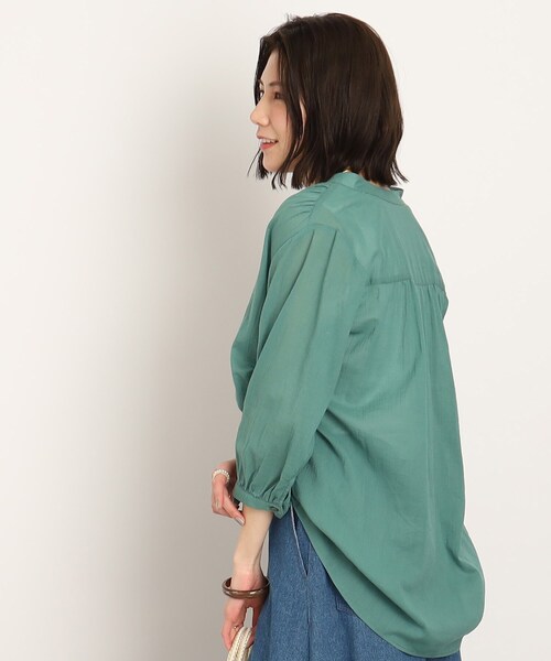 SHOO・LA・RUE（シューラルー）の「◆綿シフォン 前開きブラウス（シャツ/ブラウス・レディース・ピンク系/グリーン/ブラック/ナチュラル・04/03/02）」の18枚目の写真