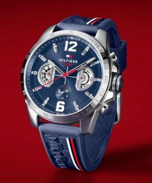 TOMMY HILFIGER（トミーヒルフィガー）の「【TOMMY HILFIGER】トミーヒルフィガー クォーツ 腕時計（アナログ腕時計・メンズ・ネイビー系・FREE）」の3枚目の写真