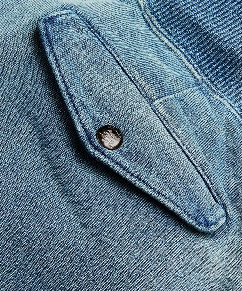 RRL（ダブル アール エル）の「インディゴ フレンチ テリー スウェット