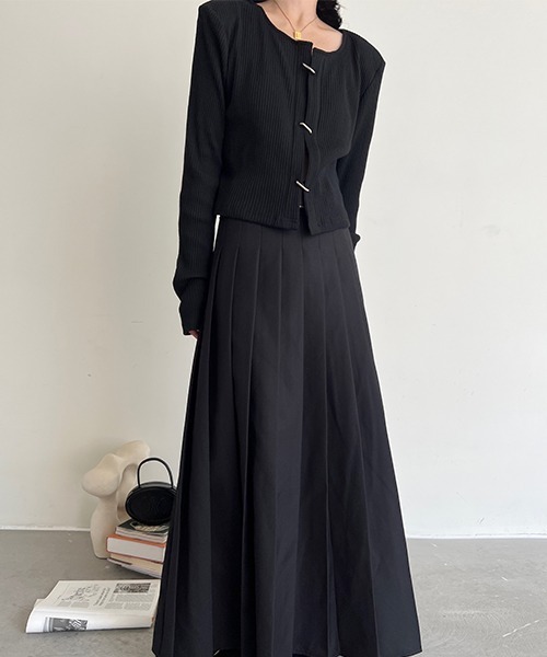 chuclla（チュクラ）の「カラビナ デザインリブカットソー chw23s037（カーディガン/ボレロ・レディース・ブラック・FREE）」の5枚目の写真