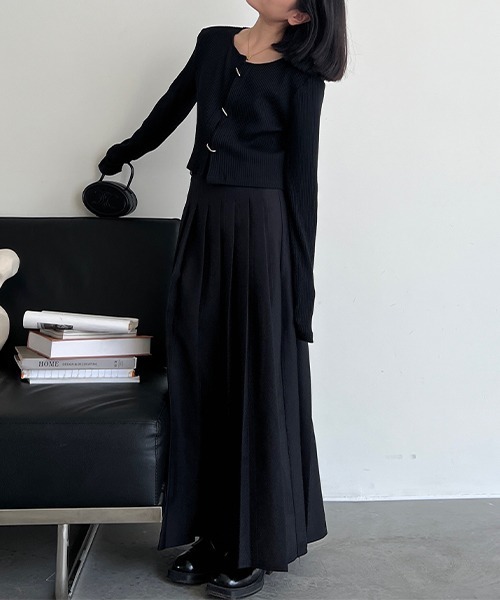 chuclla（チュクラ）の「カラビナ デザインリブカットソー chw23s037（カーディガン/ボレロ・レディース・ブラック・FREE）」の7枚目の写真