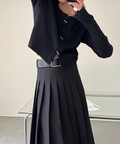 chuclla（チュクラ）の「カラビナ デザインリブカットソー chw23s037（カーディガン/ボレロ・レディース・ブラック・FREE）」の9枚目の写真