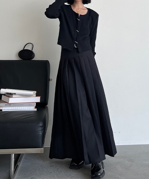 chuclla（チュクラ）の「カラビナ デザインリブカットソー chw23s037（カーディガン/ボレロ・レディース・ブラック・FREE）」の10枚目の写真