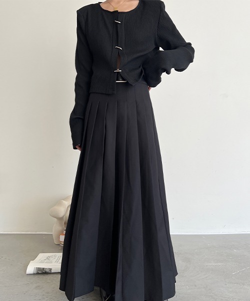 chuclla（チュクラ）の「カラビナ デザインリブカットソー chw23s037（カーディガン/ボレロ・レディース・ブラック・FREE）」の12枚目の写真