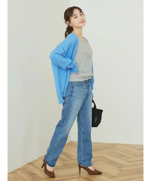 AMERICAN HOLIC（アメリカンホリック）の「ストレートデニム（デニムパンツ・レディース・インディゴブルー・S/M/L）」の8枚目の写真