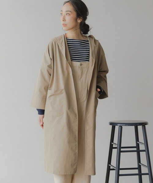 studio CLIP（スタディオクリップ）の「【マシンウォッシャブル/花粉ガード】ニュアンスフーディコート[プチサイズあり]（その他アウター・レディース・ライトグレー/ベージュ/カーキ/イエロー・FREE/PF）」の11枚目の写真