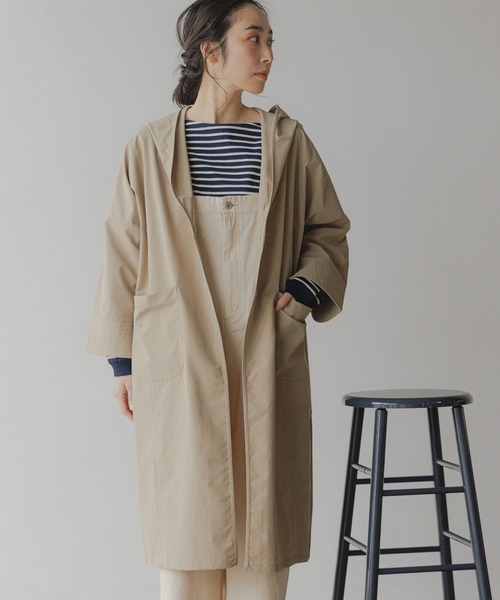 studio CLIP（スタディオクリップ）の「【マシンウォッシャブル/花粉ガード】ニュアンスフーディコート[プチサイズあり]（その他アウター・レディース・ライトグレー/ベージュ/カーキ/イエロー・FREE/PF）」の12枚目の写真