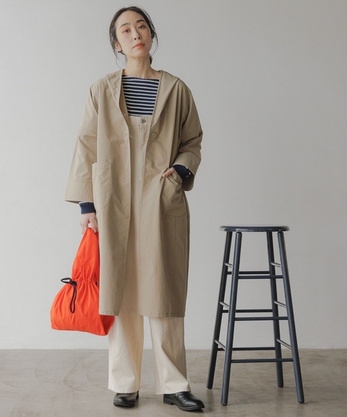 studio CLIP（スタディオクリップ）の「【マシンウォッシャブル/花粉ガード】ニュアンスフーディコート[プチサイズあり]（その他アウター・レディース・ライトグレー/ベージュ/カーキ/イエロー・FREE/PF）」の14枚目の写真