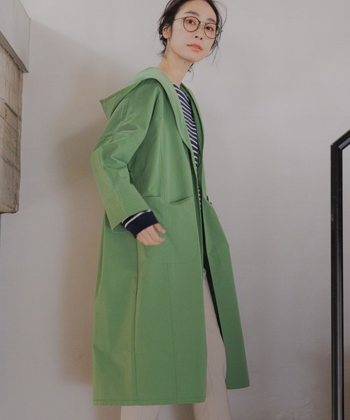 studio CLIP（スタディオクリップ）の「【マシンウォッシャブル/花粉ガード】ニュアンスフーディコート[プチサイズあり]（その他アウター・レディース・ライトグレー/ベージュ/カーキ/イエロー・FREE/PF）」の21枚目の写真