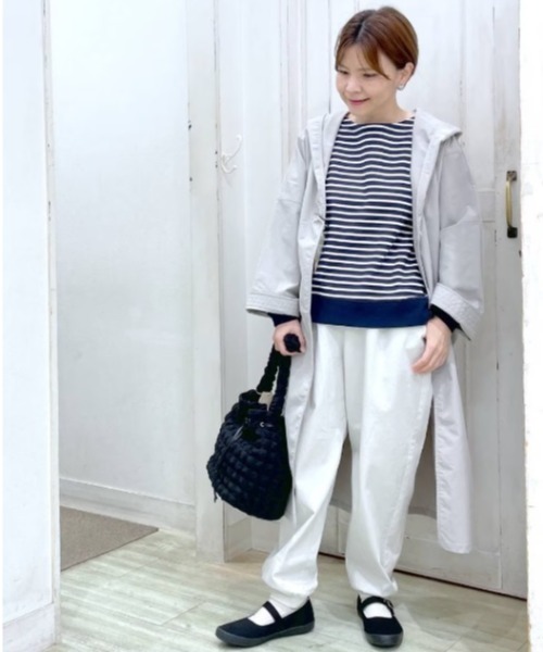 studio CLIP（スタディオクリップ）の「【マシンウォッシャブル/花粉ガード】ニュアンスフーディコート[プチサイズあり]（その他アウター・レディース・ライトグレー/ベージュ/カーキ/イエロー・FREE/PF）」の5枚目の写真