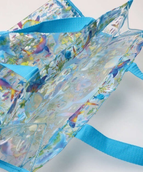 Kids Foret(キッズフォーレ)の「恐竜・昆虫・働く車・海の生き物柄プールバッグ(トートバッグ・キッズ・グリーン/ネイビー/ブラック/サックスブルー/ブルー・FREE)」の13枚目の写真