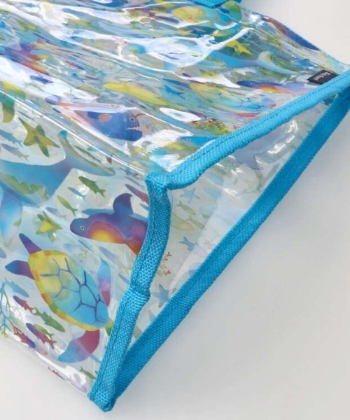 Kids Foret(キッズフォーレ)の「恐竜・昆虫・働く車・海の生き物柄プールバッグ(トートバッグ・キッズ・グリーン/ネイビー/ブラック/サックスブルー/ブルー・FREE)」の14枚目の写真