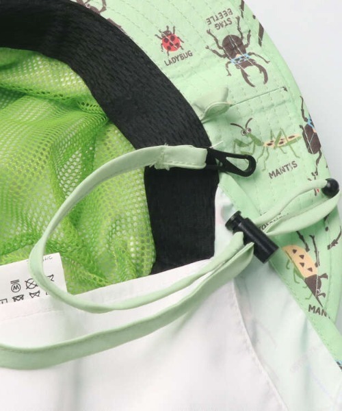 Kids Foret(キッズフォーレ)の「昆虫・恐竜総柄撥水ハット(ハット・キッズ・ブルー/ネイビー/グリーン・50/52/54/56)」の8枚目の写真