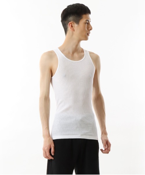 HANES（ヘインズ）の「【Hanes】2Pセット！　チューブボディマルチタンクトップ　HM2-K701（タンクトップ・メンズ・ブラック/ホワイト/グレー/マルチ・S/M/L）」の7枚目の写真