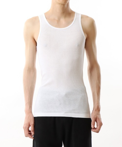 HANES（ヘインズ）の「【Hanes】2Pセット！　チューブボディマルチタンクトップ　HM2-K701（タンクトップ・メンズ・ブラック/ホワイト/グレー/マルチ・S/M/L）」の5枚目の写真