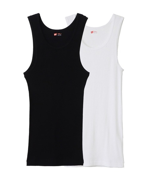 HANES（ヘインズ）の「【Hanes】2Pセット！　チューブボディマルチタンクトップ　HM2-K701（タンクトップ・メンズ・ブラック/ホワイト/グレー/マルチ・S/M/L）」の16枚目の写真