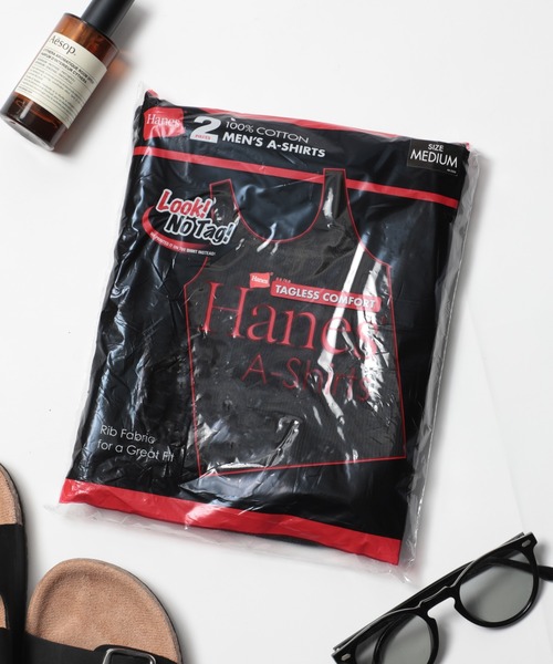 HANES（ヘインズ）の「【Hanes】2Pセット！　チューブボディマルチタンクトップ　HM2-K701（タンクトップ・メンズ・ブラック/ホワイト/グレー/マルチ・S/M/L）」の15枚目の写真