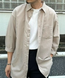 【BACK NUMBER】サラサラリネン混7分袖シャツ